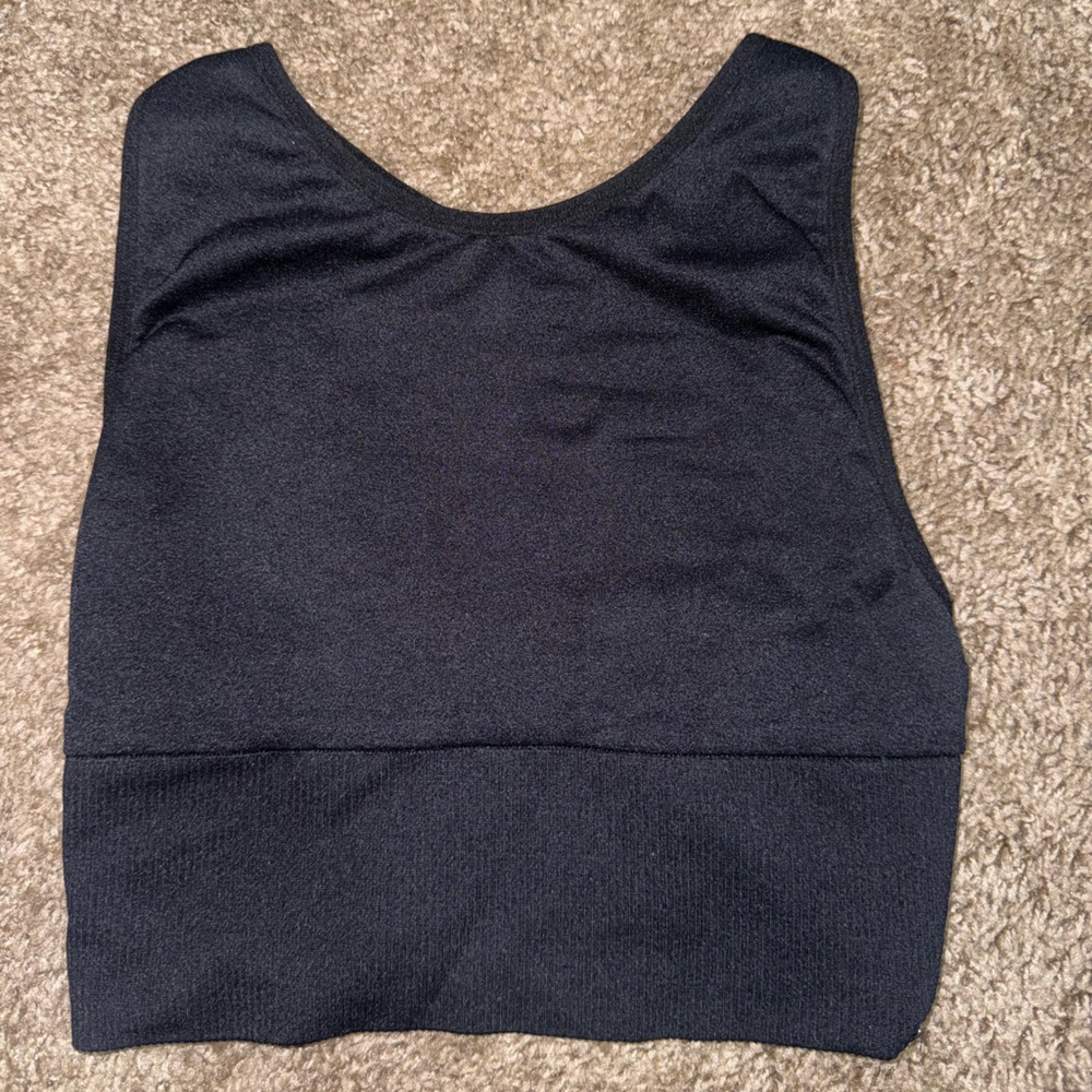 VS PINK black high neck sports bra